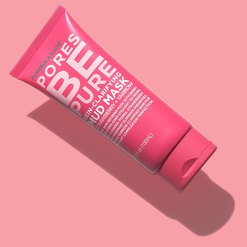 Formula 10.0.6 Pores Be Pure Skin Clarifying Mud Mask with Strawberry and Yarrow - 3.4 oz - Image 3